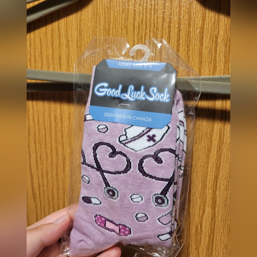 Women's Medical Theme Socks - Purple